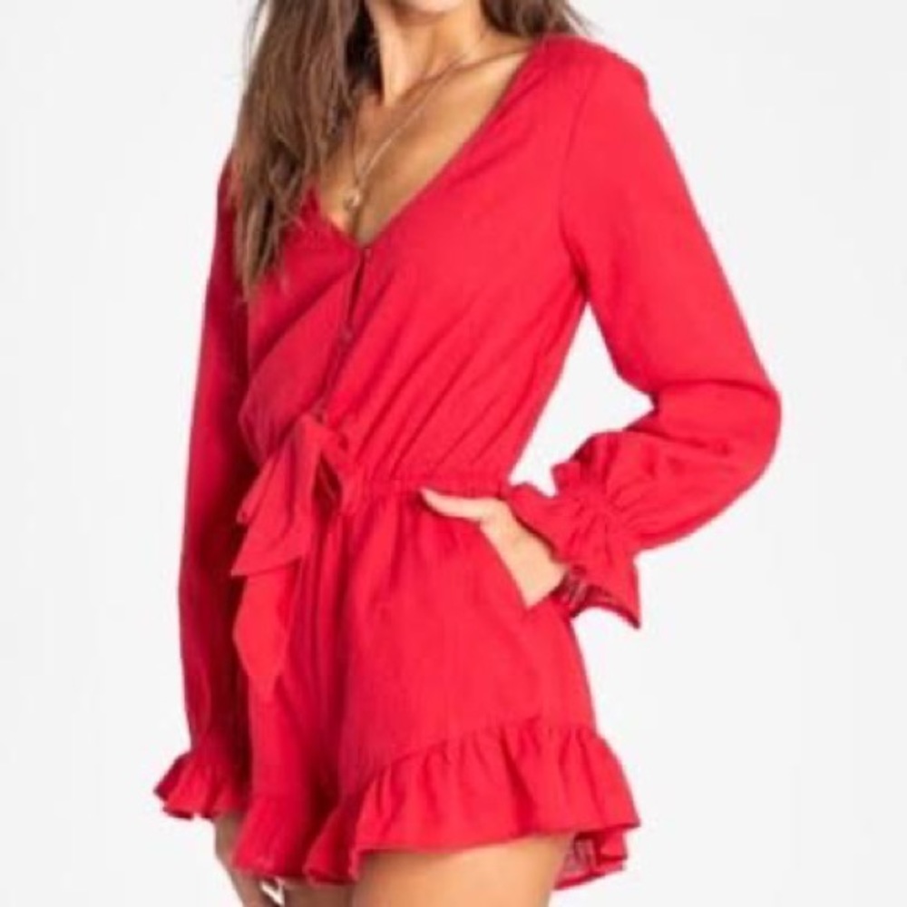 Billabong red romper
